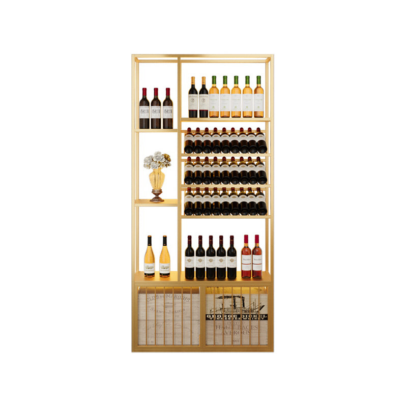 Modern Simple Floor Wine Rack Metal Shelf Wine Holder for Dining Room