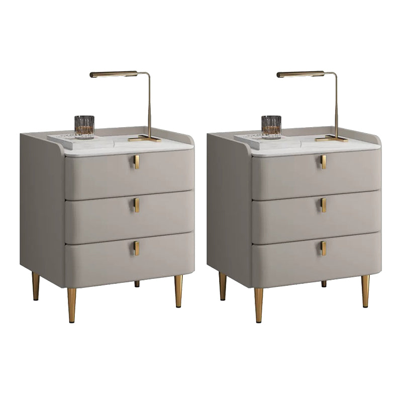 モダンなアクセントテーブルナイトスタンドストーンドロワーストレージベッドサイドキャビネットベッドルーム用