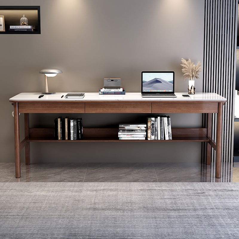 Rechthoekig gevormde stenen taakbureau 4 poten schrijven bureau voor thuis