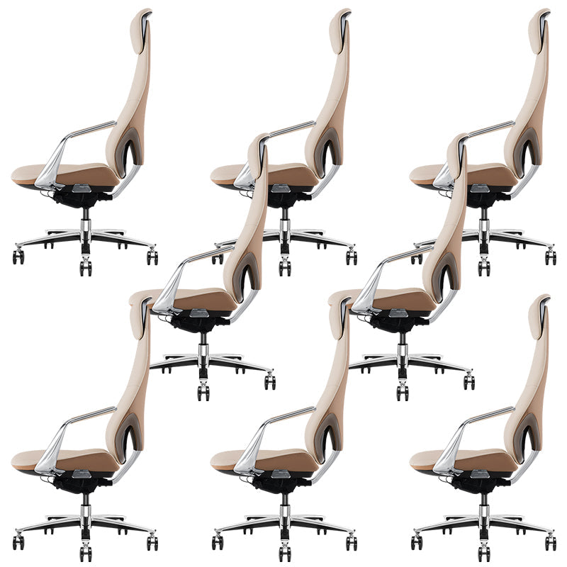 Moderner Bürostuhl Leder Neigungsmechanismus ohne belastende ergonomische Stuhl mit Rädern