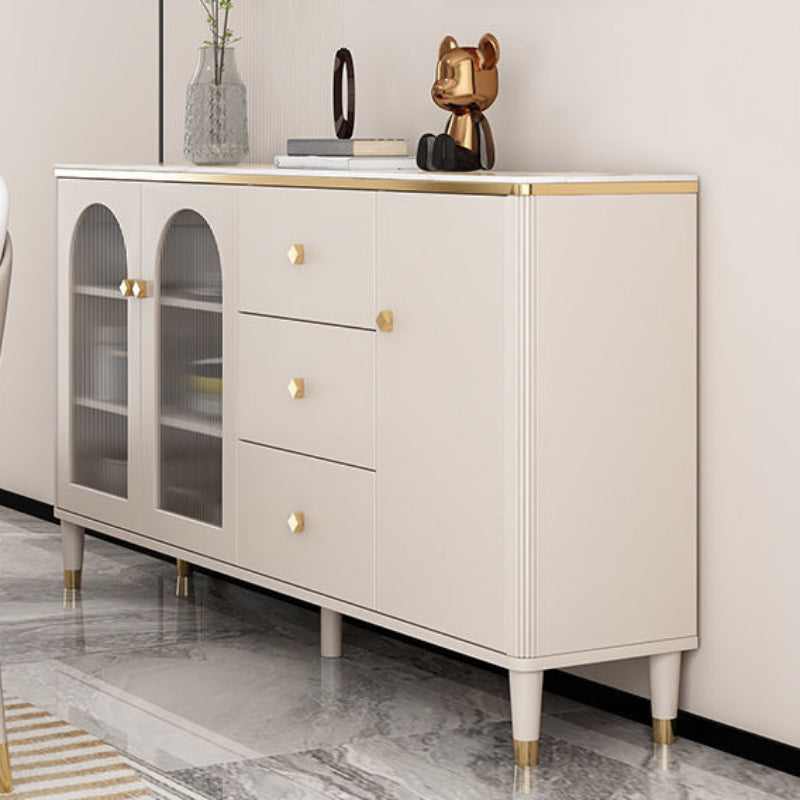 Porte di vetro contemporanee Display mobile per gambe legno per soggiorno