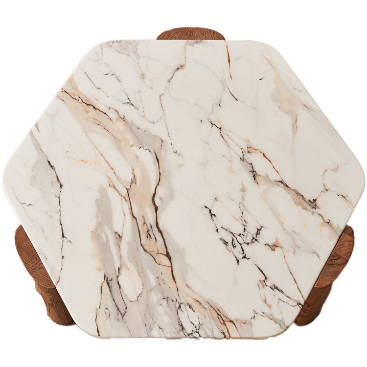 3 Legs Coffee Table Marble Geometric Coffee Coffee or End Table Clearhalo 'Coffee & Accent Tables' 'Coffee Tables' 'coffee_tables' 'furn' 'furn_coffee_tables' 'Furniture' 'Living Room Furniture' 7219369