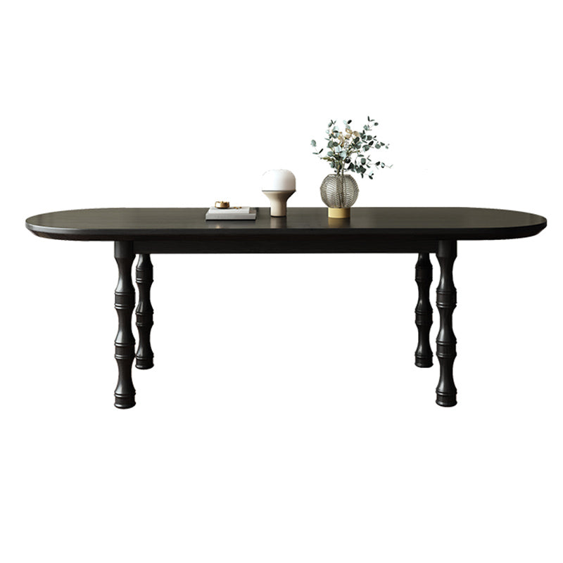 Modern Simple Dining Table Solid Wood Base Dinner Table for Living Room Oval Without Chairs Clearhalo 'Dining Tables & Seating' 'Dining Tables' 'dining_table' 'furn' 'furn_dining_table' 'Furniture' 'Kitchen & Dining Furniture' 7220959
