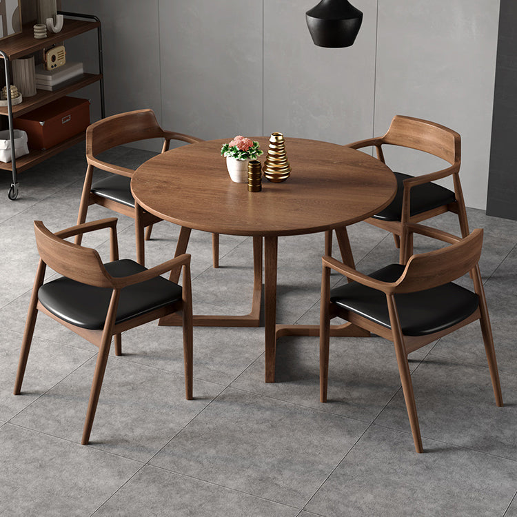 Mobili in legno massiccio contemporaneo 1/3/4/5 pezzi tavolo da pranzo set in marrone