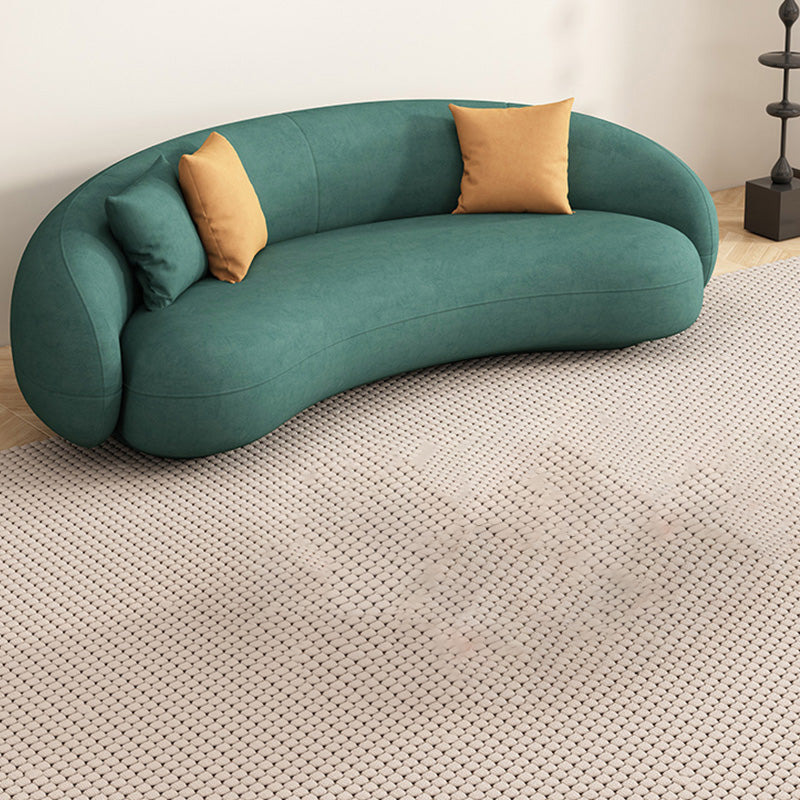 35" Wide Contemporary Sofa Forest Green Leather Stationary Seating Tech Cloth Clearhalo 'furn' 'furn_sofas' 'Furniture' 'Living Room Furniture' 'Sofa' 'sofas' 7225225