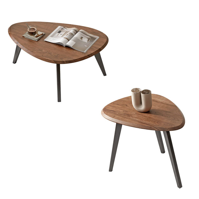 Mesa de café de 3 piernas Café geométrico de madera o mesa auxiliar