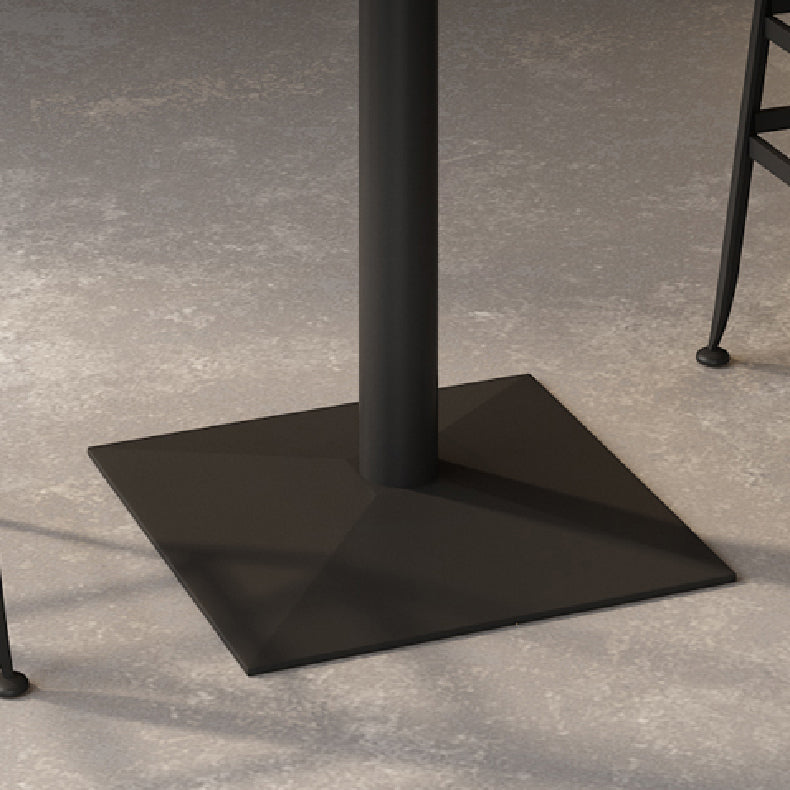 Mesa de comedor de barra industrial interior Mesa cuadrada de metal y madera