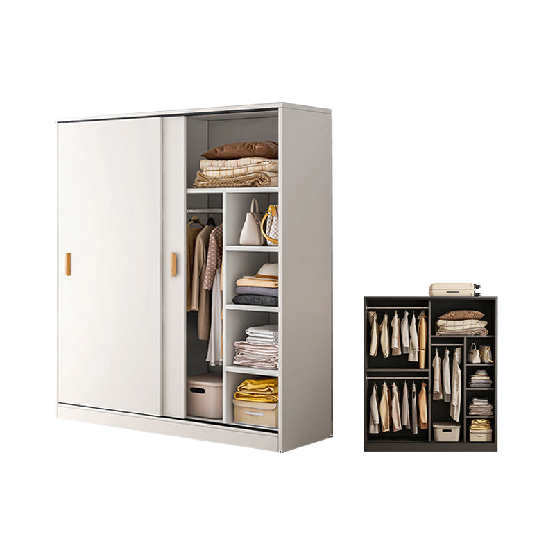 Armoire à cadre en bois contemporain Armoire autoportante avec 2 portes fermées douces