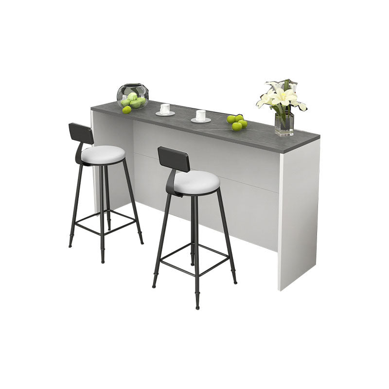 Mesa de comedor de barra de interiores contemporáneo Mesa de taburete de bar rectangular