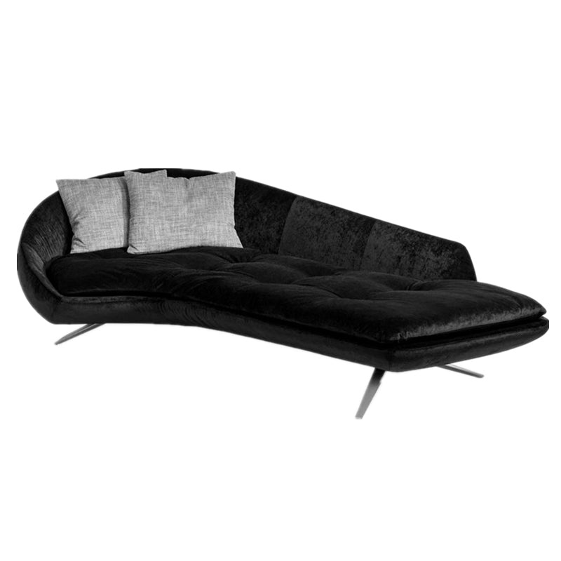 Living Room Chaise Rolled Arms Modern Chaise Lounge with Upholster