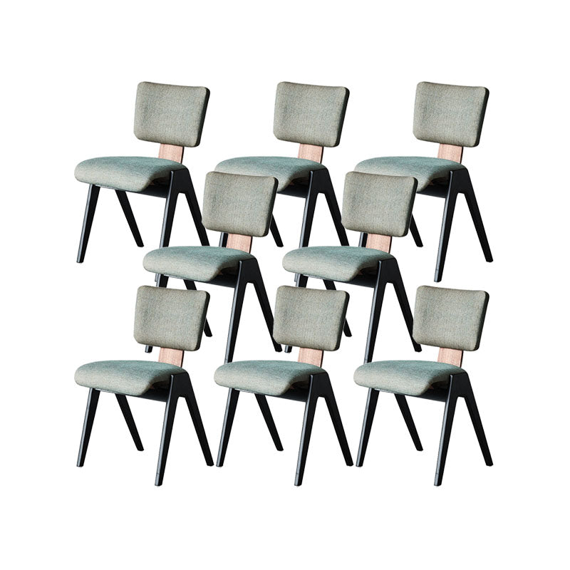 Silla de comedor sin brazo de estilo industrial Base de madera Abierta Silla de comedor para el dormitorio