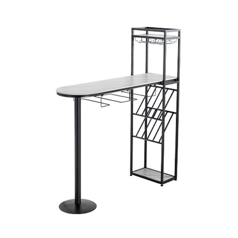 Moderner Kneipentisch mit Aufbewahrungsbasis Spezialsteiner -Top -Bar -Tisch