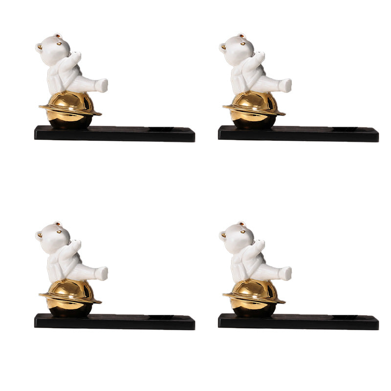 Countertop Wine Rack Solid Wood Base Wine Bottle Rack for Living Room White 4 Piece Set Clearhalo 'furn' 'furn_wine_racks' 'Furniture' 'Kitchen & Dining Furniture' 'Wine Racks' 'wine_racks' 7254257