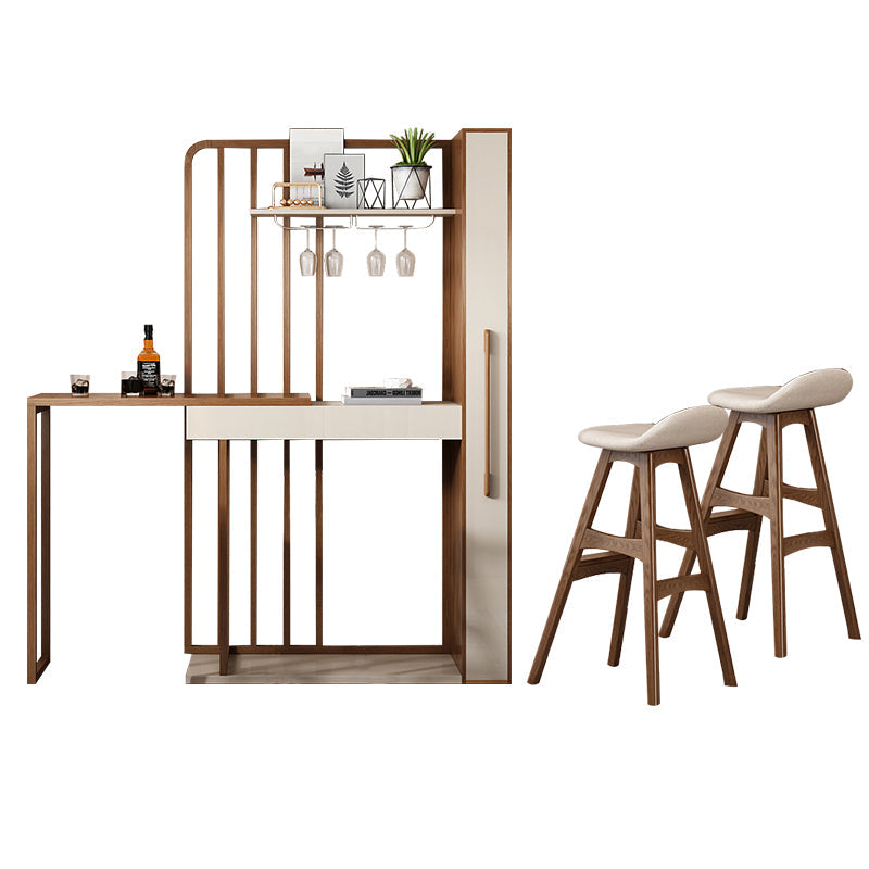 Conjunto de altura contemporánea de contador 1/2/3 piezas de mesa y taburetes