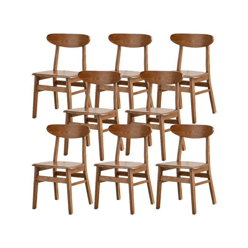 Sillas de comedor de cocina tradicionales de madera sólida silla lateral abierta