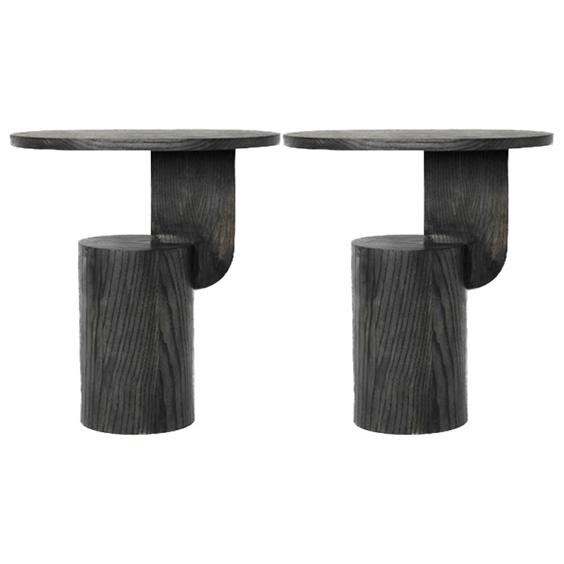 11" Wide Contemporary Corner Table Oval Storage Accent Side Table Black 2 Clearhalo 'Coffee & Accent Tables' 'End & Side Tables' 'end_side_tables' 'furn' 'furn_end_side_tables' 'Furniture' 'Living Room Furniture' 7257315