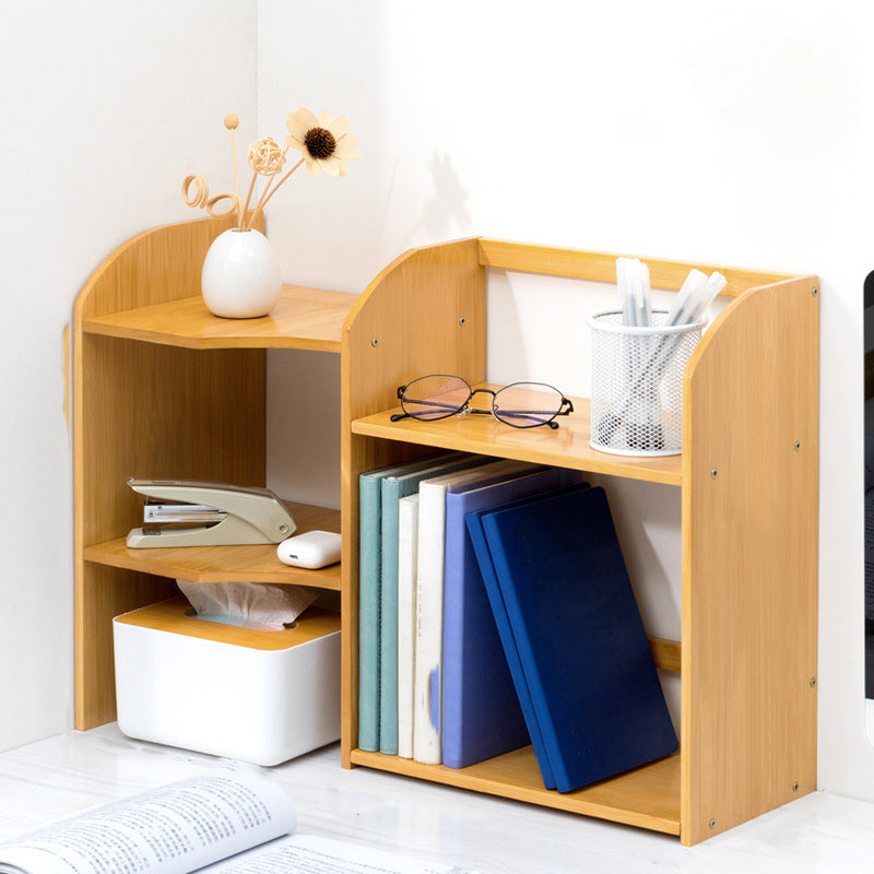 Moderne stijl Open Back Bookshelf Bamboo boekenkast met planken