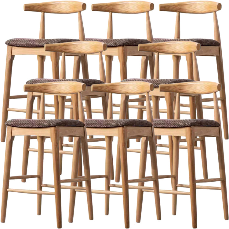 Sgabelli da bar imbottiti scandinavi con poggiapiedi