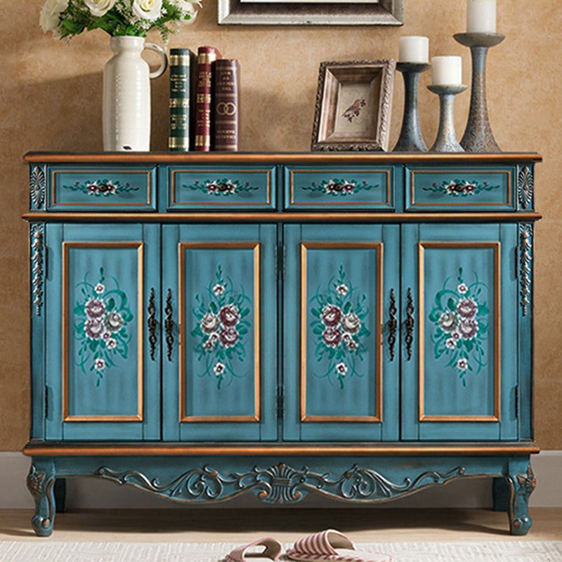 Armadio per accento di cabriole industriale mobile in legno in legno in legno con cassetto