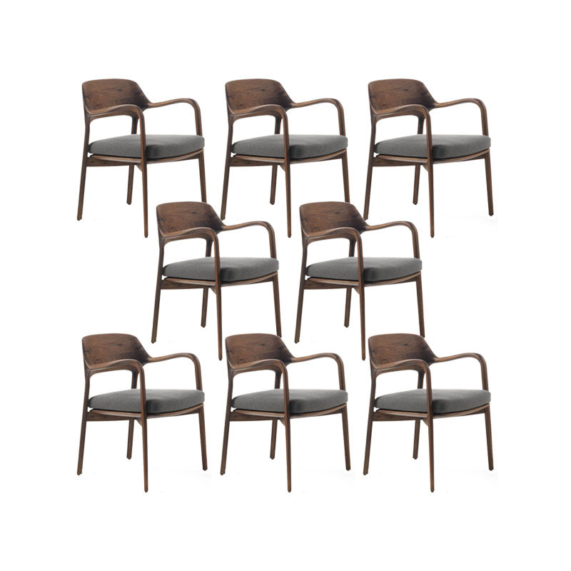 Industrial Kitchen Dining Chai Solid Wood Open Back Dining Chairs