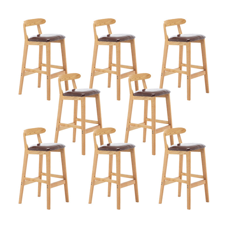 Sgabelli da bar per interni imbottiti sgabelli da bar in legno massiccio con base naturale