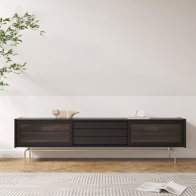 Console con console multimediale in legno console moderna di stand TV con cassetti