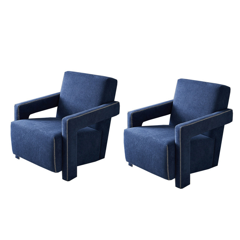 Glam -stofarmen inbegrepen vierkante armen vaste rug accentkamerstoel