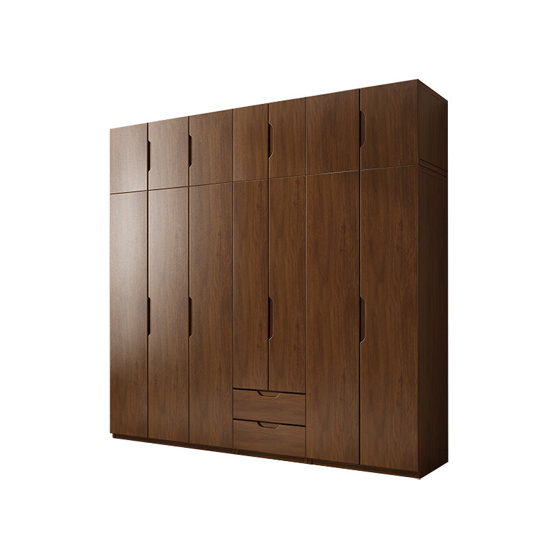 Armadio in legno massiccio di quercia contemporanea guardaroba multifunzionale