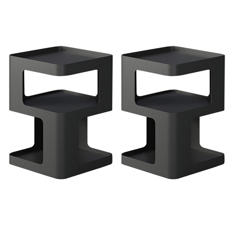 Tavolo da tavolo ad angolo contemporaneo largo da 15 "tavolo accento di archiviazione quadrata