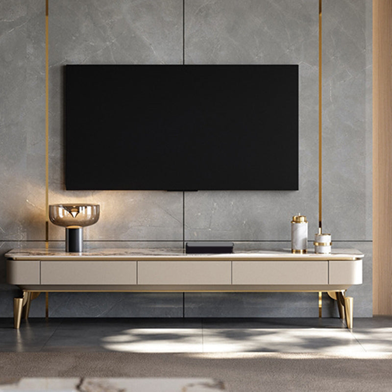 Modern Media Console TV Stand Stone TV Stand Console for Living Room 94.5"L x 16"W x 16"H Clearhalo 'furn' 'furn_tv_stands_entertainment_centers' 'Furniture' 'Living Room Furniture' 'TV Stands & Entertainment Centers' 'TV Stands & Media Storage Furniture' 'tv_stands_entertainment_centers' 7278001