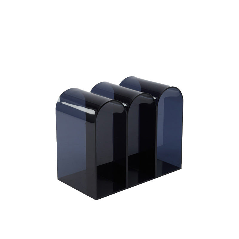 Contemporary Antique Finish Shelf Bookcase Geometric Bookshelf Black Clearhalo 'Bookcases' 'furn' 'furn_bookcases' 'Furniture' 'Office Furniture' 7278434