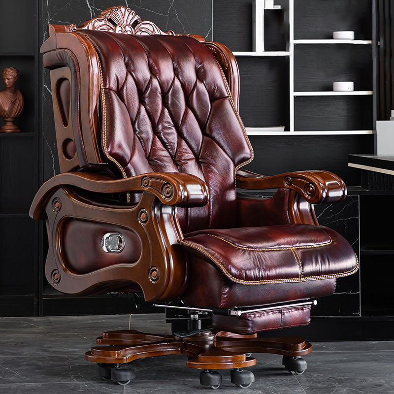 Sedia reclinabile tradizionale Base girevole in metallo in metallo con poggiapiedi