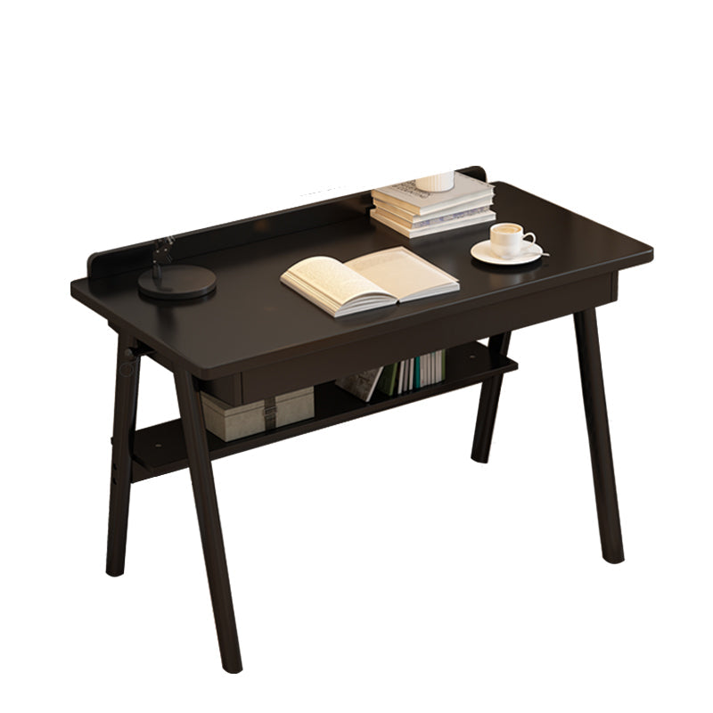 Scrivania scandinava in legno massiccio parsons scrivania per la scrittura a casa con scaffale