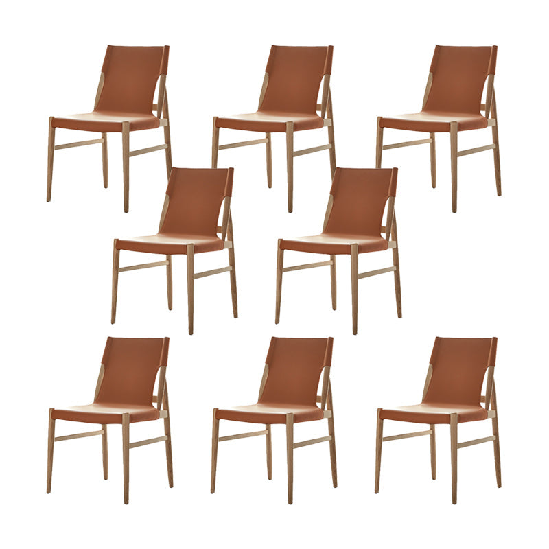 Silla lateral simple moderna silla de comedor marco de madera maciza para comedor para comedor
