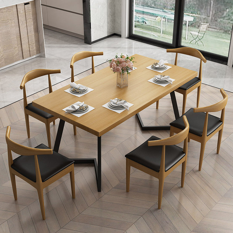 Set di dinette di legno industriale 1/2/7 PC mobili in legno massiccio per casa