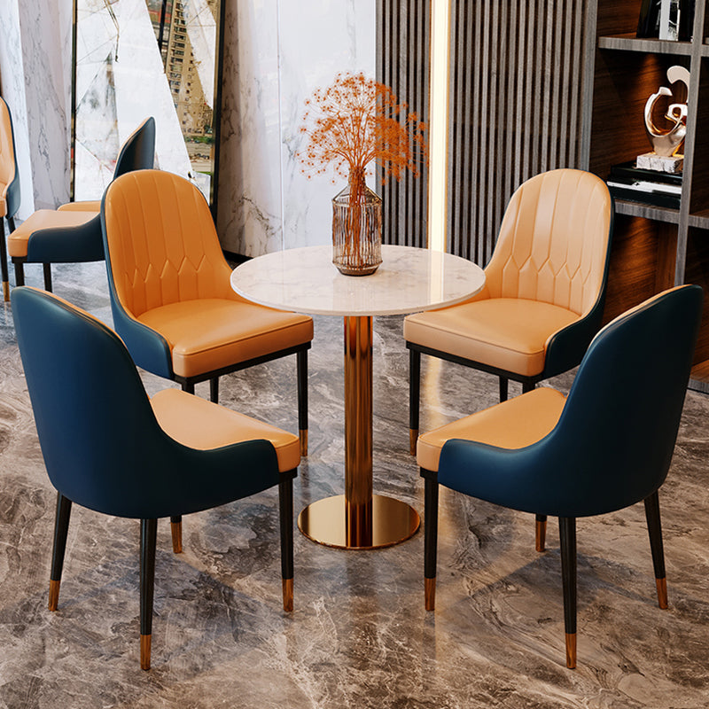 Set da tavolo Dinette in stile glam 1/2/5 pezzi set da pranzo rotondo per casa