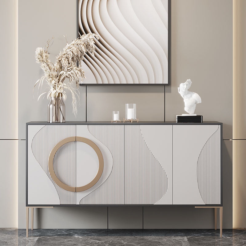 Glam Style Buffet Stand Engineered Wood Sideboard Buffet , 13.8" X 35.4" H https: res.litfad.com site img item 2023 01 07 7293486 1200x1200.jpg Clearhalo 'buffet_sideboard' 'Buffets & Sideboards' 'furn' 'furn_buffet_sideboard' 'Furniture' 'Kitchen & Dining Furniture' 7293486