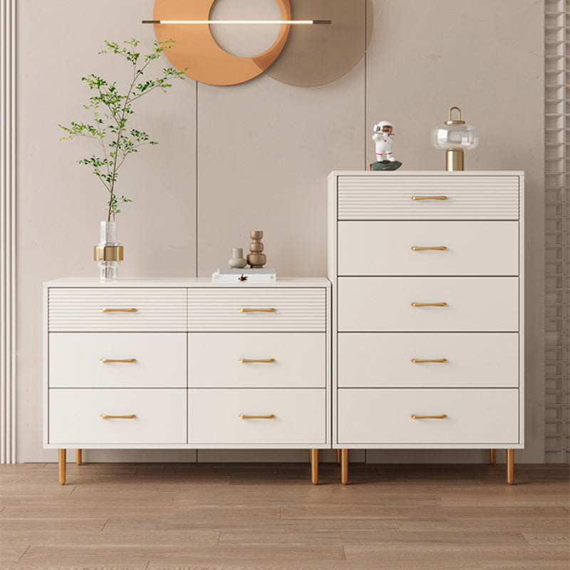 Contemporary Bar Pulls Accent Chest Straight Legs White Accent Chest with Drawer Clearhalo 'Cabinets & Chests' 'cabinets_chests' 'furn' 'furn_cabinets_chests' 'Furniture' 'Living Room Furniture' 7295792