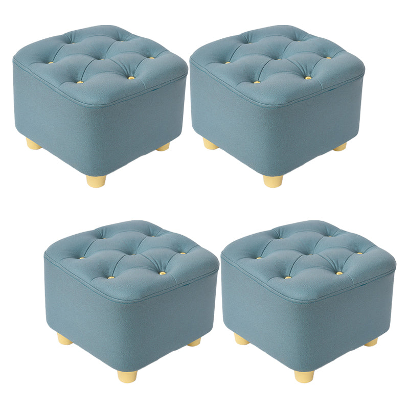 Taburete de cuero de color sólido Estilo moderno taburete cuadrado familiar simple