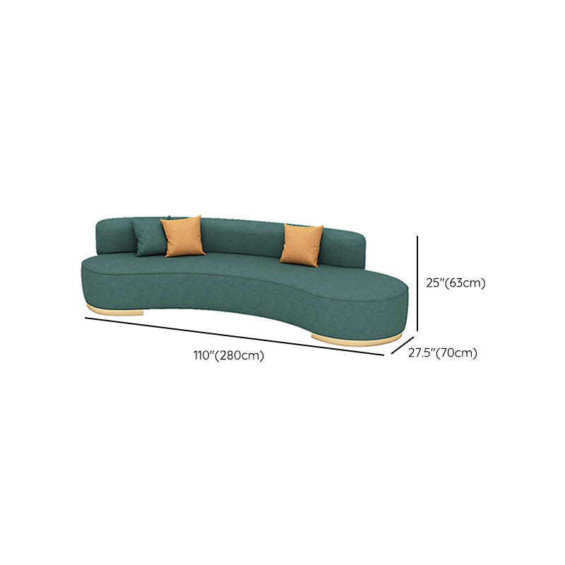 Green Sofa Stationary Scratch Resistant Seating for Living Room