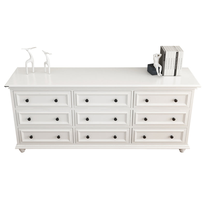 Double commode horizontale contemporaine commode de rangement en bois de bouleau pour chambre