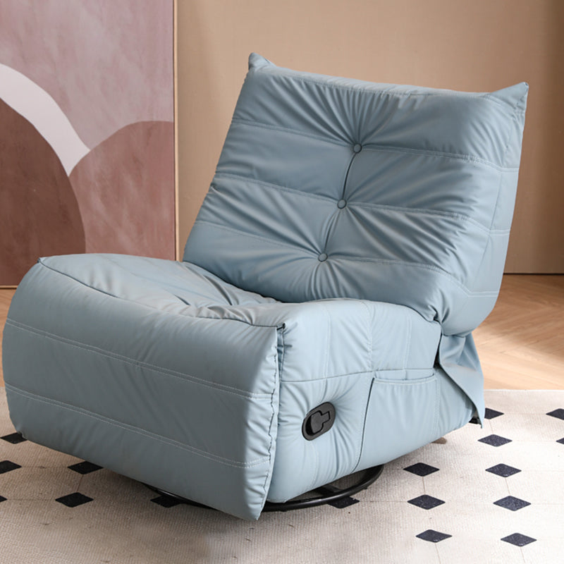 Sedia reclinabile contemporanea a colori solidi rocker girevole trapuntato