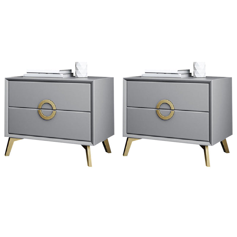 Kunstleder Akzenttisch Nachttisch antikes Finish -Bett Nachttisch