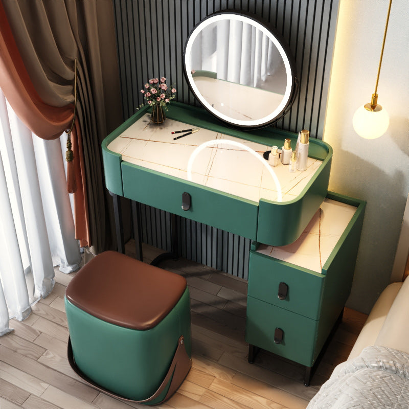 Glam 3 Drawers Make-up Vanity Marble Makeup Vanity Desk Table