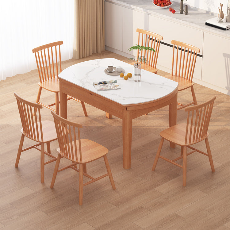 Set di tavoli da pranzo moderna 1/5/7 con mobili da cucina a base di legno