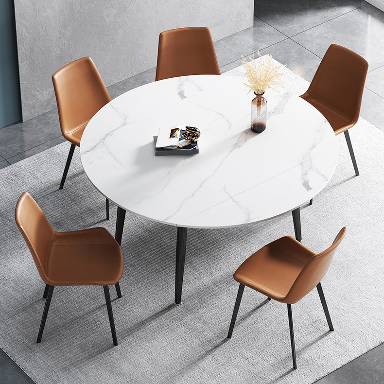 Set di tavoli da pranzo moderna 1/4/5/6 pezzi con mobili da cucina a base di metallo