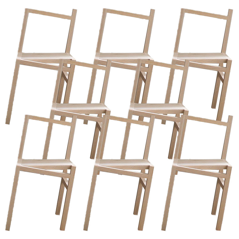 Noordse stijl eetkamerstoelen massieve houten eetstoelen voor patio -gebruik