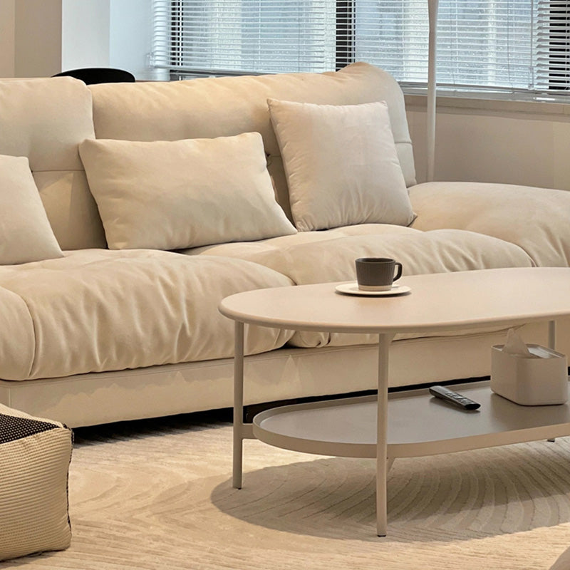 Modern Wood Coffee Table 4 Legs Coffee Cocktail Table with Shelf Clearhalo 'Coffee & Accent Tables' 'Coffee Tables' 'coffee_tables' 'furn' 'furn_coffee_tables' 'Furniture' 'Living Room Furniture' 7323266