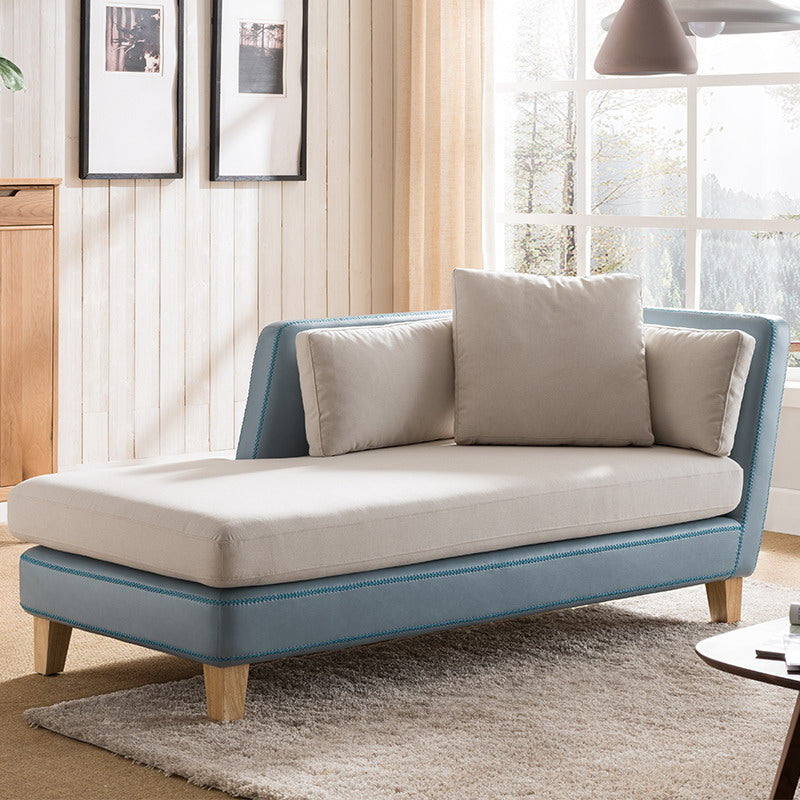 Scandinavian Upholstered Chaise Lounge Couch One Armed Chaise Lounge Chaise Genuine Leather Clearhalo 'Chairs & Seating' 'Chaise Lounge' 'chaise_lounge' 'furn' 'furn_chaise_lounge' 'Furniture' 'Living Room Furniture' 7327668
