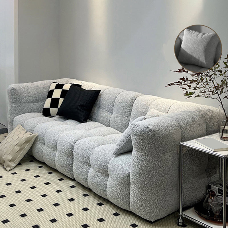 Biscuit Back Tuxedo Arm Sofa Scandinavian 25.6" H Settee with Pillows